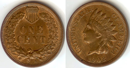 1908-S Indian head cent - worth $250.