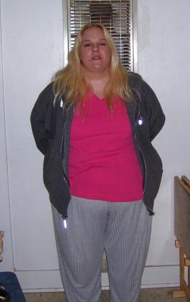 Me - This is me one day before my gastric bypass surgery weighing in at 266.7 lbs.