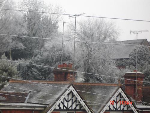 Frost Covered Village - Sub-zero temperatures, all day, caused a "Christmas Card" scene.