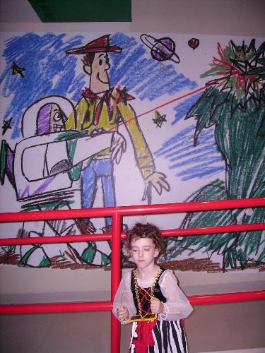 toy story line - this is during the line of the new toy story ride at disney