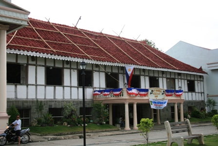 Argao Town hall building - Argao town hall building still under restoration. Argao is located in Southern Cebu in the Philippines.