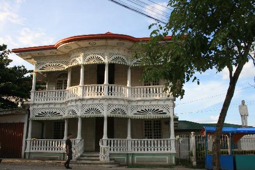Building near CarCar Church - A very old wooden building thats located next to CarCar Church. We believe its part of the school. A beautiful timber building either way. In CarCar,Cebu Island,Philippines
