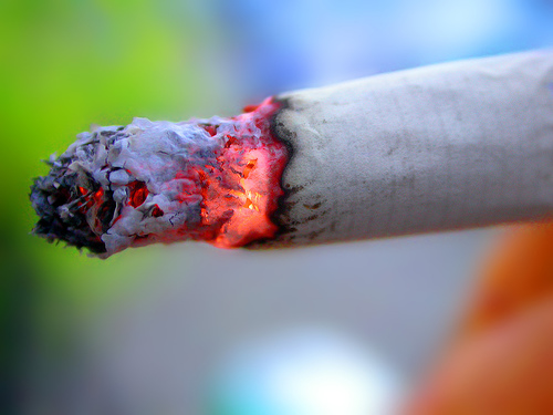 Smoking - Smoking a single cigarette definitely takes away some days from your life expectancy. Beside you are exposed to a spectrum of diseases including bronchogenic carcinoma..