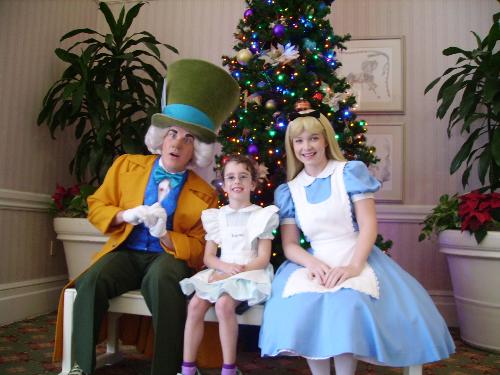 in wonderland - my daughter with the mad hatter and alice