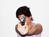 self defense - Lady in a self defense class