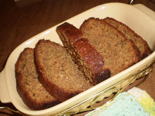 Banana oatmeal peanut butter bread - picture of my homemade banana oatmeal peanut butter bread