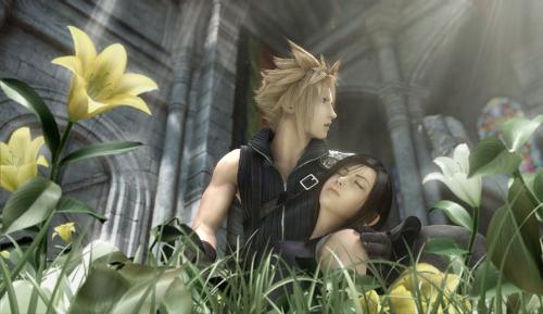 Final Fantasy VII - Cloud safe Tifa. Nice