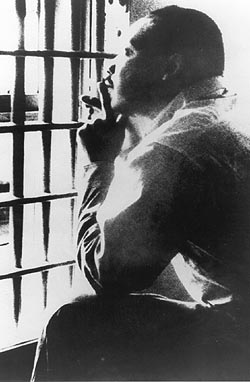 Martin Luther King Jr. - This is a photo of Martin Luther King Jr. when he was unjustly locked up. 