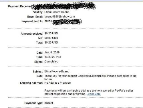 Payment proof for galaxy - This is another payment proof for one of my ptc sites if you are interested PM me