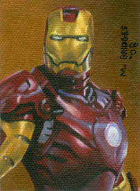Ironman Sketch Card - My painted Ironman sketch card.