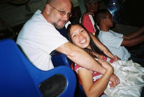 me and my bf - this is when my gwapo boyfriend visited me here in philippines for the 2nd time.The picture was taken at cagayan de oro city, lim kitkai mall, we having fun together with my friend maris.
