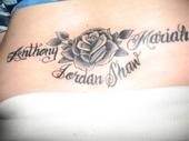 my kids - My two step kids names on the sides and my biologicals soms name below with their last name Shaw