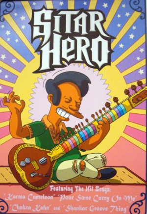 Apu playing sitar hero - Here is a picture of apu playing sitar hero