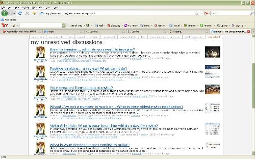 Unresolved Discussions - My unresolved discussions here at mylot as of today!