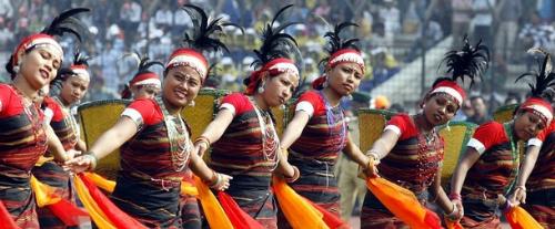Tribal Dance in Bangladesh - In Bangladesh some tribal communities changed their religion.But they could not frget their own culture and tradition.In traditional festivals they sing and dance in their own way.Religion could not prevent them.