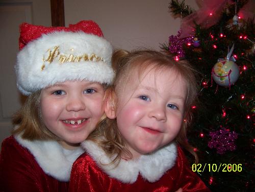 My children - My girls at Christmas