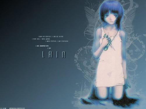 Lain in blue. - This is lain in blue.   Close This World. txeN eht nepO