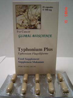 Cancer medicine - Typhonium Plus is a combination of selective herbs extract which in synergy strengthening works of Typhonium Flagelliforme.