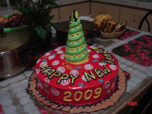 Holiday celebration - A photo of our new year's cake to grace the coming year