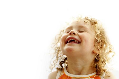 Laughing - Little girl is laughing a lot.