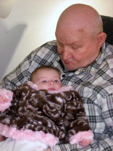 Dad - Savanna loves her great grandfather.