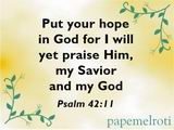 Hope in God - Taken from psalms 42:11