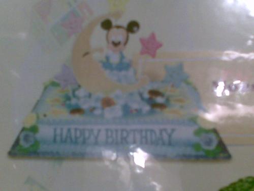 my daughters bDAY CAKE - Last year it was a mickey mouse theme... this year.. I am still planning what bday party theme to have.