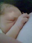 breast feeding - This is a picture i took at the hosptial with my phone while i was breast feeding for the first time it turned out so beautifull
