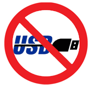 USB disable - USb disabled or not allowed sign