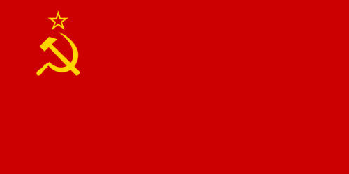 Flag of the Soviet Union - Soviet Union red flag with a yellow sickle moon.
