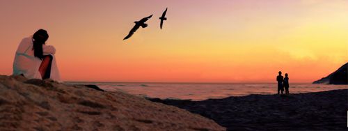 Sunset, New South Wales - Panorama shot on the New South Wales south coast at dusk.