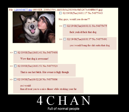 4chan - full of normal people 4chan - full of normal people