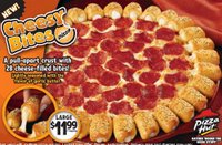 yah man! pizza pizza! - cheesy bites from pizza hut