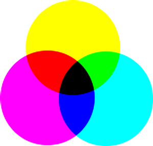 Subtractive color model - Subtractive color model - pink, red, yellow, green, blue, light blue, black. Subtractive color model - Subtractive color model - pink, red, yellow, green, blue, light blue, black.