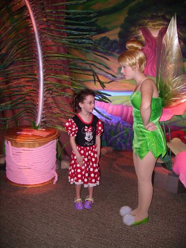 tinker bell - my daughter with a fairy at disney world. tinker bell