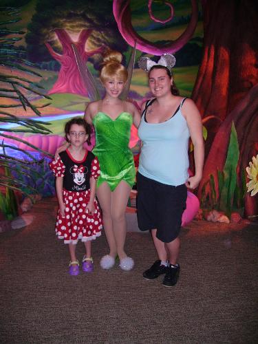 disney fairy - my daughter and i with a fairy at disney world. tinker bell