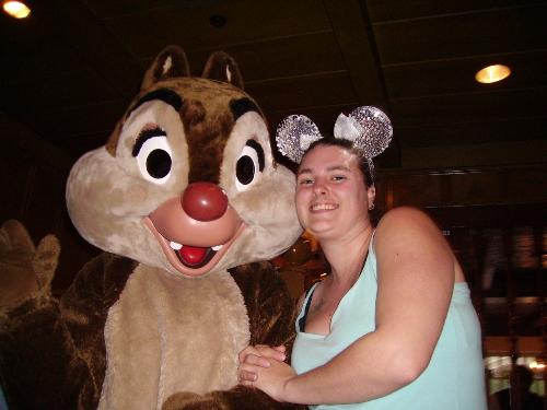 disney world - my daughter and i at a character meal at disney world