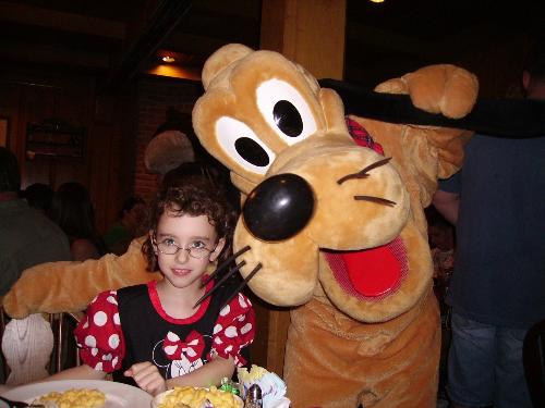 disney world - my daughter and i at a character meal at disney world