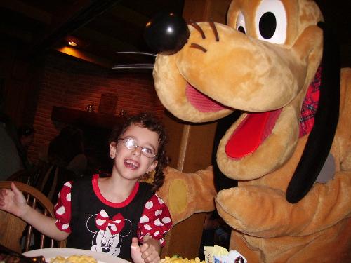 disney world - my daughter and i at a character meal at disney world