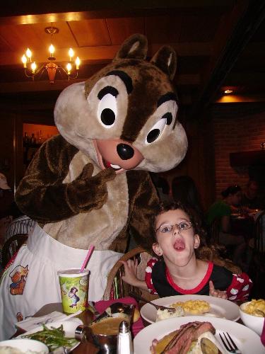disney world - my daughter and i at a character meal at disney world