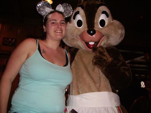 disney worl - my daughter and i at a character meal at disney world