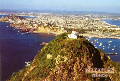 mazatlan mexico - a post card scan of the lighthouse of Mazatlan MX