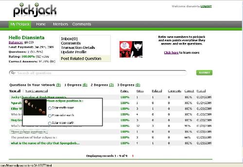 pickjack - my account at pickjack