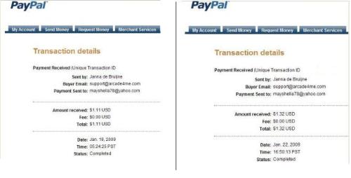 Proof of Payment - Payment received from just completing free offers.