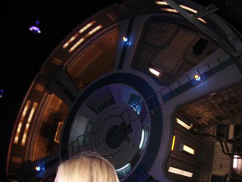 mission space - the stuff during the line up in mission space ride at disney world