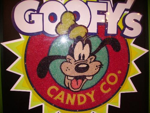 downtown disney - visiting down town disney world. at the candy store, this is made out of jelly beans