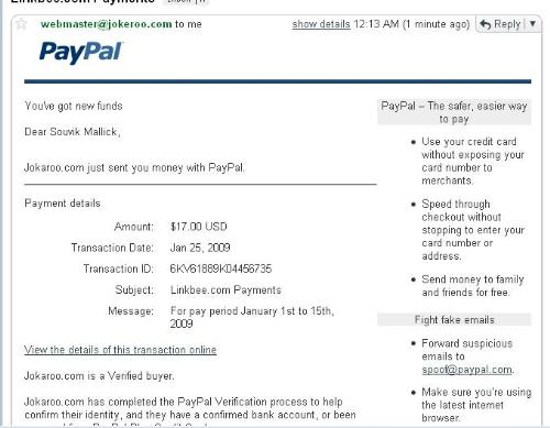 proof - payment proof