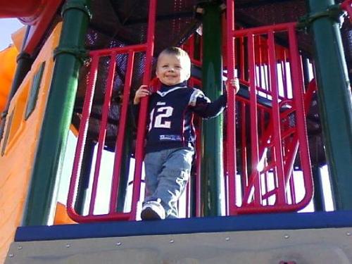 My three year old loves to play on the slides at t - My three year old loves to play on the slides at the park