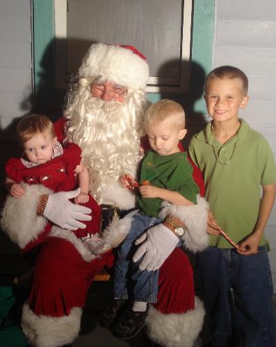 my 3 with santa - my 3 kids with santa