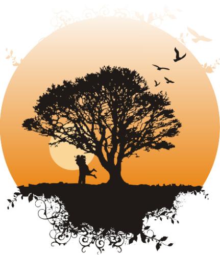 romantic moment - lets make out under the tree